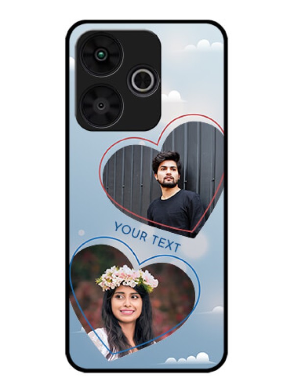 Custom Poco M6 Plus 5G Custom Metal Phone CaseBlue Color Couple Design