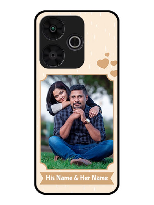 Custom Poco M6 Plus 5G Custom Metal Phone CaseWith Confetti Love Design