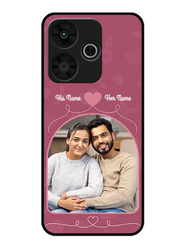Custom Poco M6 Plus 5G Custom Metal Phone CaseLove Floral Design