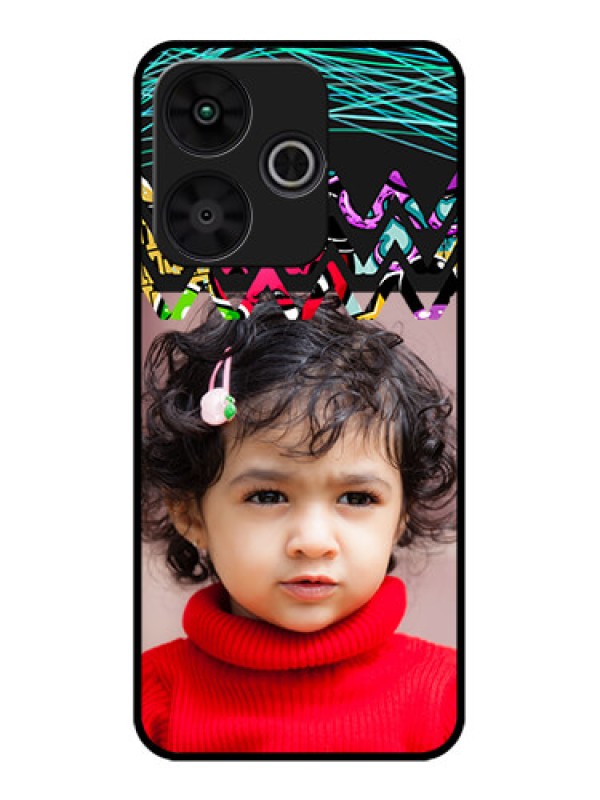 Custom Poco M6 Plus 5G Custom Metal Phone CaseNeon Abstract Design