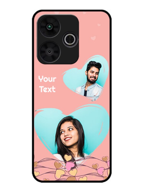 Custom Poco M6 Plus 5G Custom Metal Phone CaseLove Doodle Design
