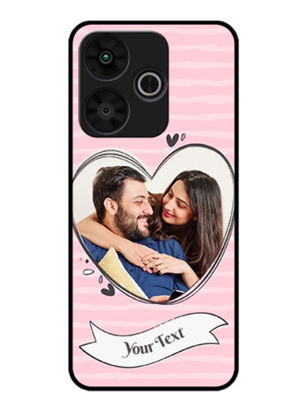 Custom Poco M6 Plus 5G Custom Metal Phone CaseVintage Heart Design