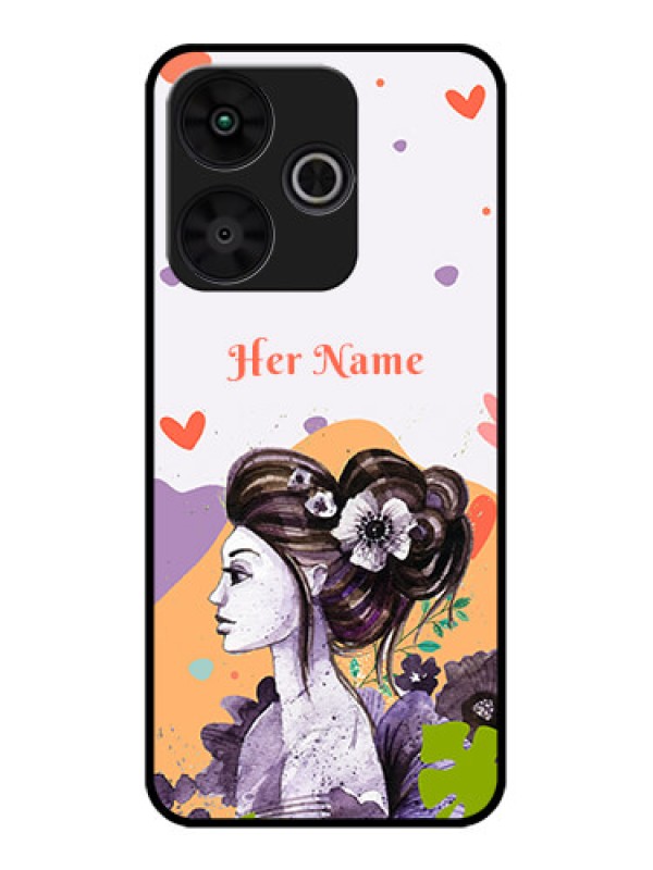 Custom Poco M6 Plus 5G Custom Metal Phone CaseWoman And Nature Design