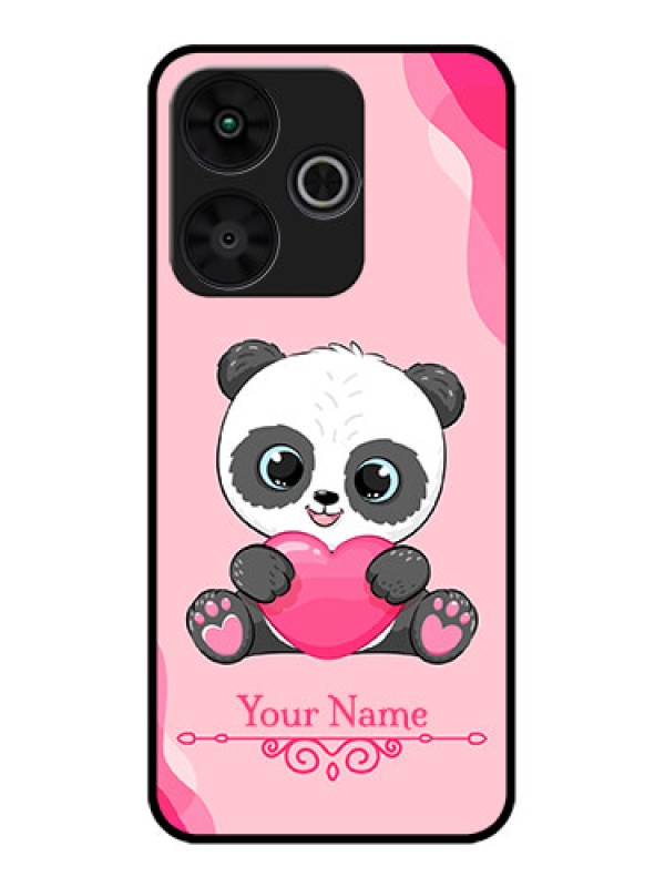 Custom Poco M6 Plus 5G Custom Metal Phone CaseCute Panda Design