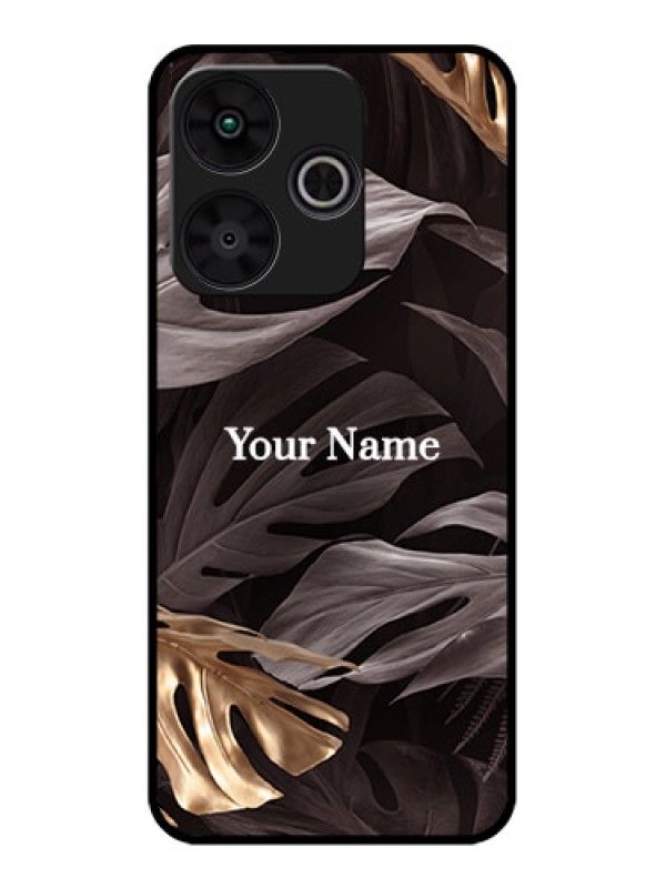 Custom Poco M6 Plus 5G Custom Metal Phone CaseWild Leaves Digital Paint Design