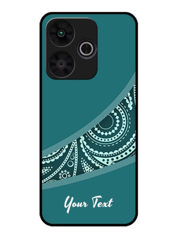Custom Poco M6 Plus 5G Custom Metal Phone CaseSemi Visible Floral Design