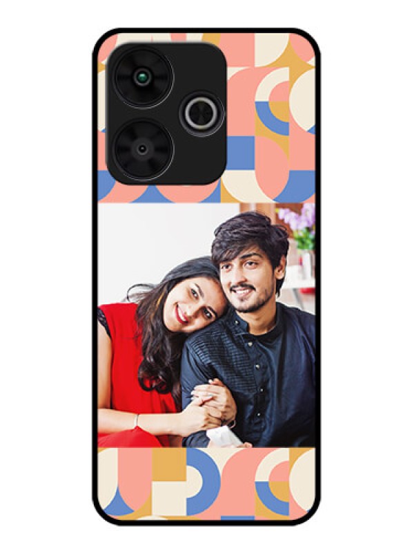 Custom Poco M6 Plus 5G Custom Metal Phone CaseSemi - Circle Maze Pattern Design