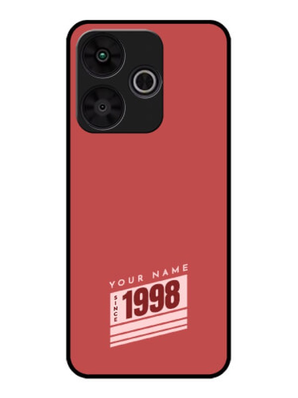 Custom Poco M6 Plus 5G Custom Metal Phone CaseRed Custom Year Of Birth Design