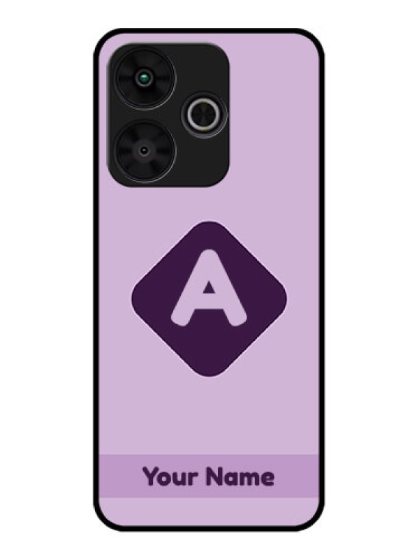 Custom Poco M6 Plus 5G Custom Metal Phone CaseCustom Letter In Curved Badge Design