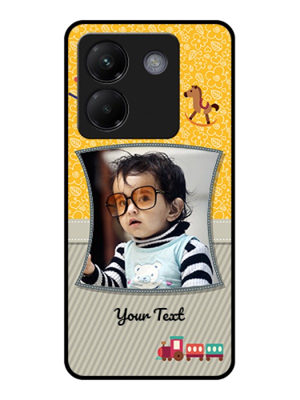 Custom Poco M7 Pro 5G Custom Metal Phone CasePeach and Blue Color Design