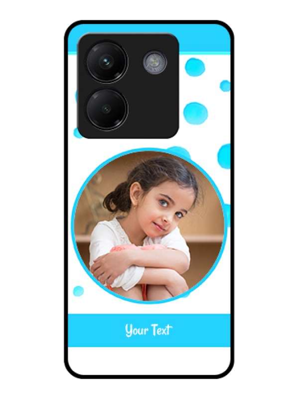 Custom Poco M7 Pro 5G Custom Metal Phone CaseSimple Blue Color Design