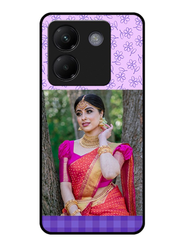 Custom Poco M7 Pro 5G Custom Metal Phone CaseBlue Pattern Cover Design