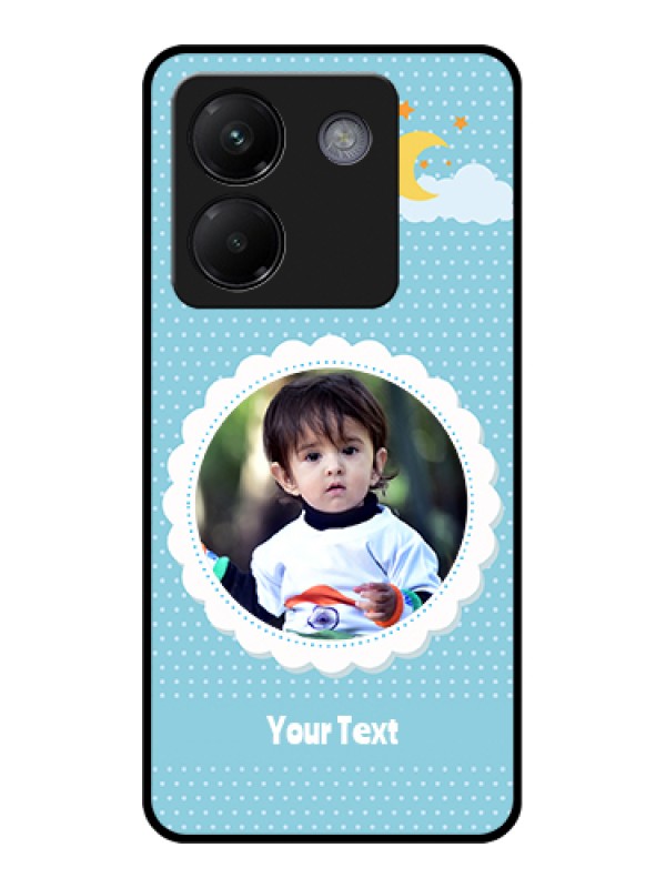 Custom Poco M7 Pro 5G Custom Metal Phone CaseSimple Royal Blue Design