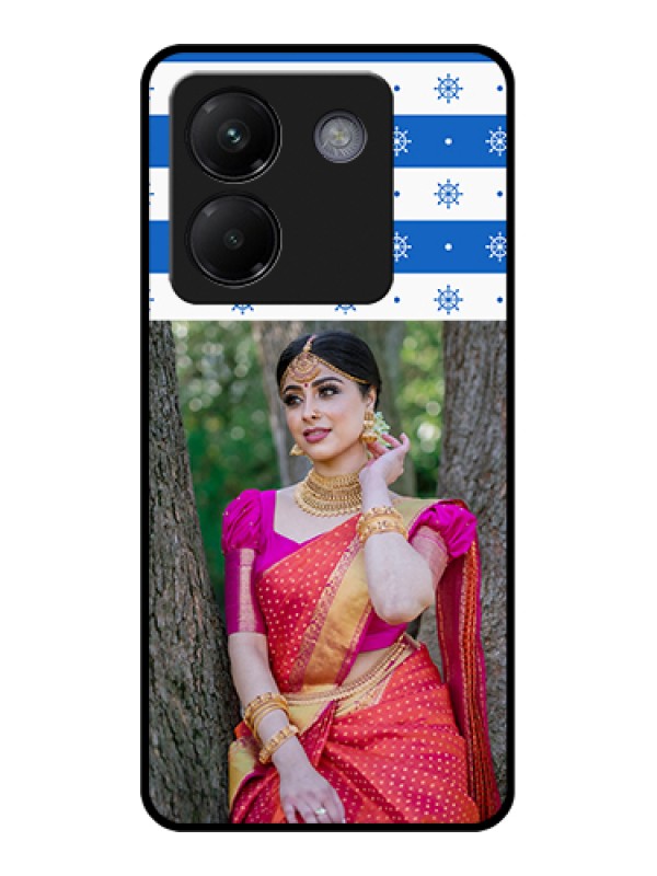 Custom Poco M7 Pro 5G Custom Metal Phone CaseBlack And White Stripes Design