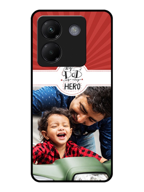 Custom Poco M7 Pro 5G Custom Metal Phone CaseRed Ribbon Frame Design