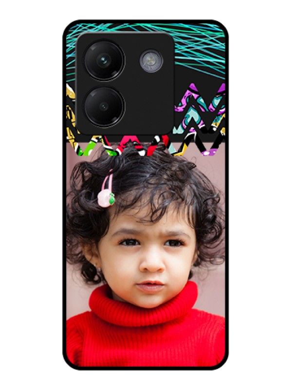 Custom Poco M7 Pro 5G Custom Metal Phone CaseGold Glitter Splash Design
