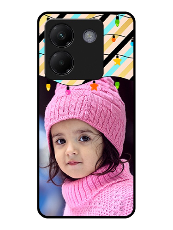 Custom Poco M7 Pro 5G Custom Metal Phone CaseTriangle Pattern Dotted Design