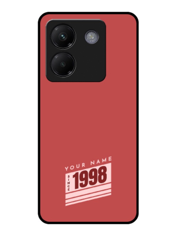 Custom Poco M7 Pro 5G Custom Metal Phone Case - Red Custom Year Of Birth Design