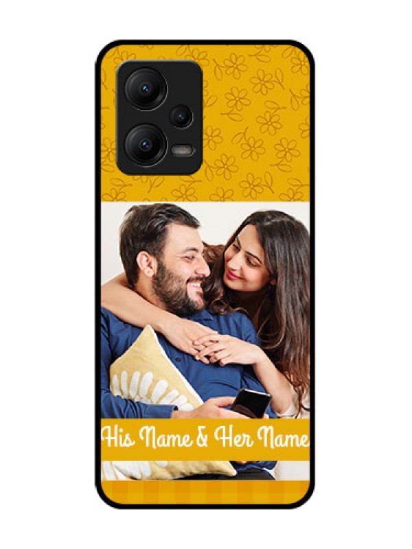 Custom Poco X5 5G Custom Metal Phone CaseYellow Floral Design