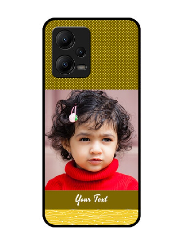 Custom Poco X5 5G Custom Metal Phone CaseSimple Green Color Design