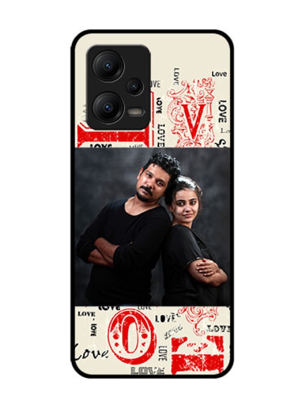 Custom Poco X5 5G Custom Metal Phone CaseTrendy Love Design Case