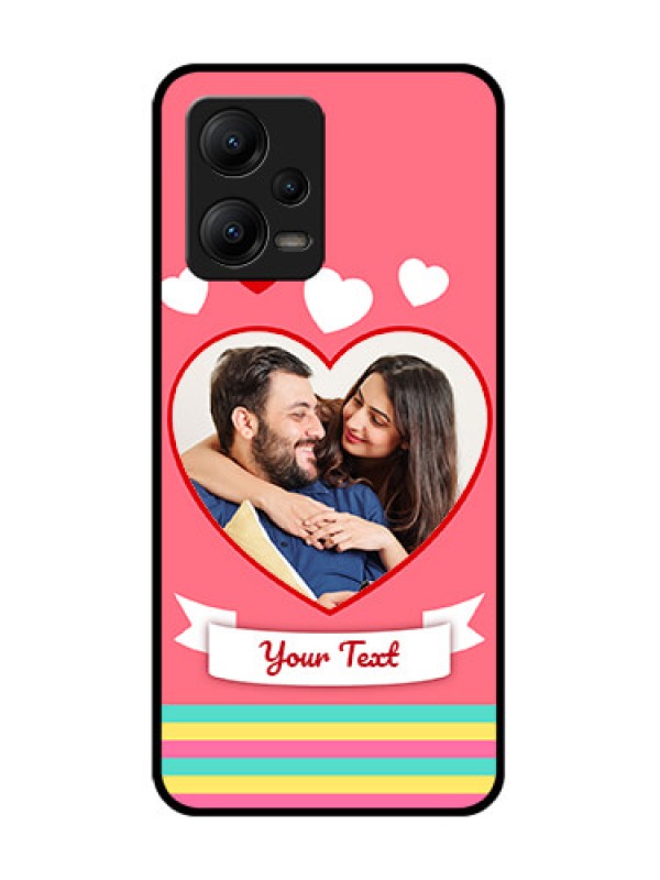 Custom Poco X5 5G Custom Metal Phone CaseLove Shapes Doodle Design