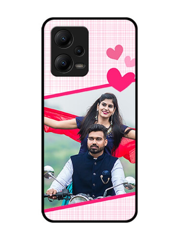 Custom Poco X5 5G Custom Metal Phone CaseLove Shape Heart Design