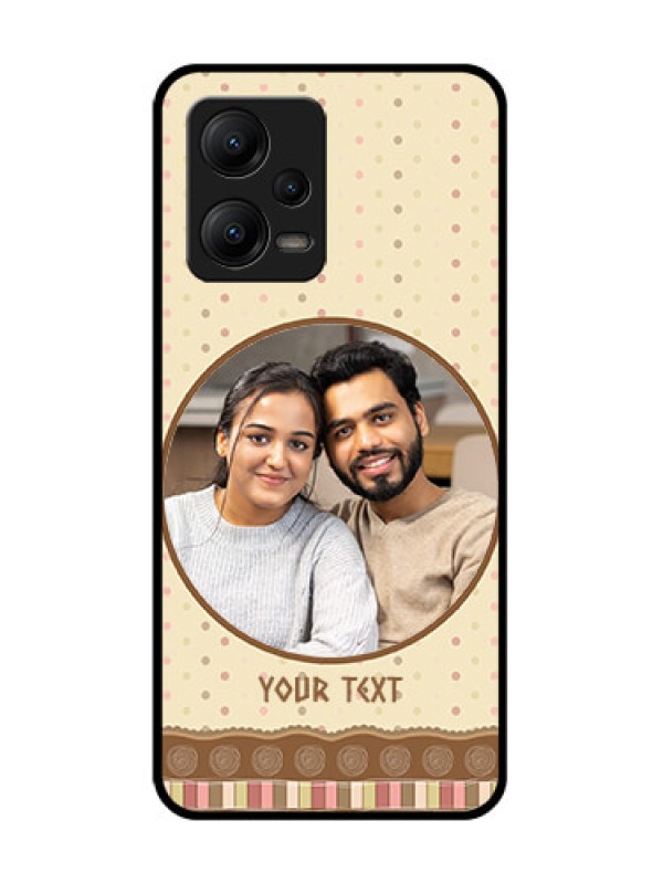 Custom Poco X5 5G Custom Metal Phone CaseBrown Dotted Mobile Case Design