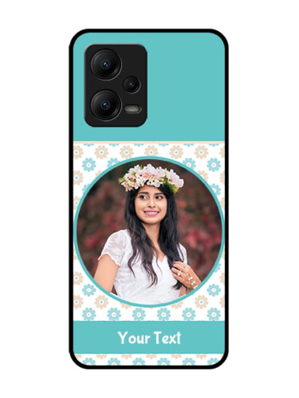 Custom Poco X5 5G Custom Metal Phone CaseBeautiful Flowers Design