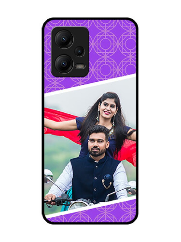 Custom Poco X5 5G Custom Metal Phone CaseViolet Color Pattern Design