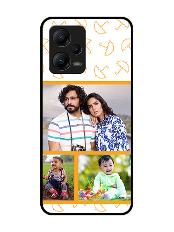 Custom Poco X5 5G Custom Metal Phone CaseYellow Pattern Design