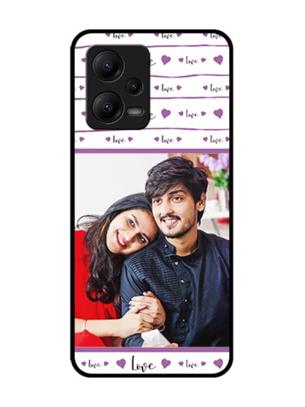Custom Poco X5 5G Custom Metal Phone CaseCouples Heart Design