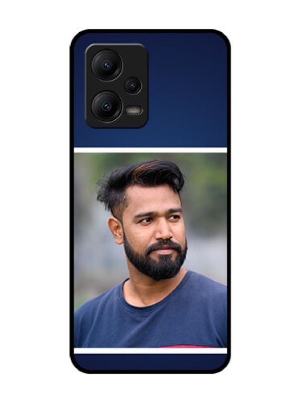Custom Poco X5 5G Custom Metal Phone CaseSimple Royal Blue Design