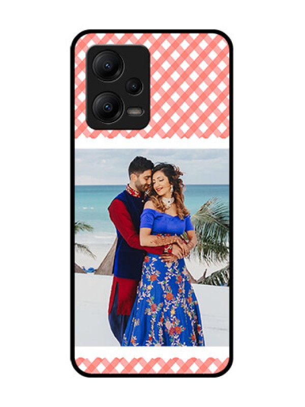 Custom Poco X5 5G Custom Metal Phone CasePink Pattern Design