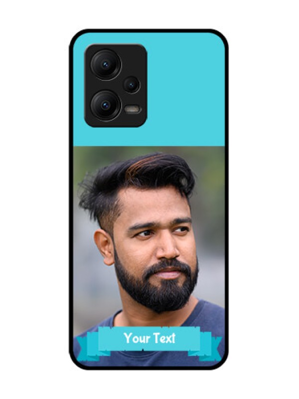 Custom Poco X5 5G Custom Metal Phone CaseBlue Color Design
