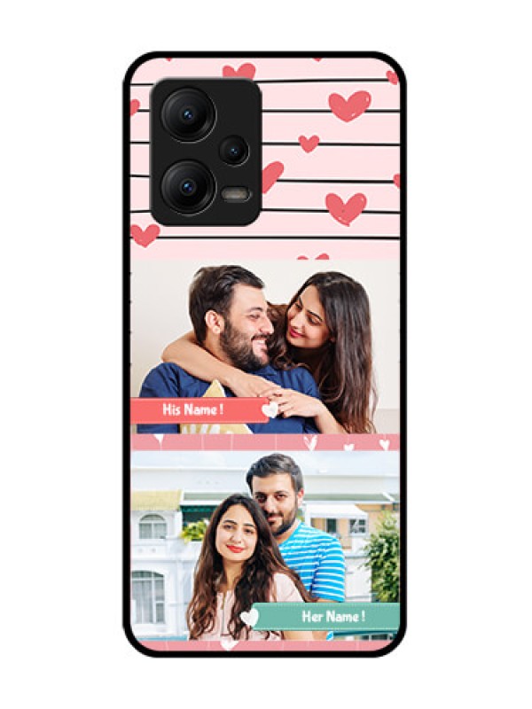 Custom Poco X5 5G Custom Metal Phone CasePhoto With Heart Design