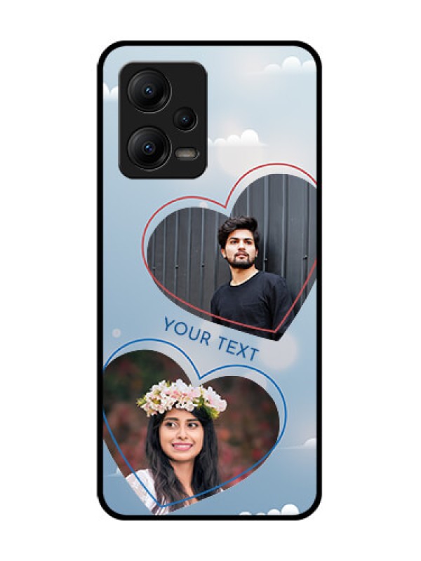Custom Poco X5 5G Custom Metal Phone CaseBlue Color Couple Design