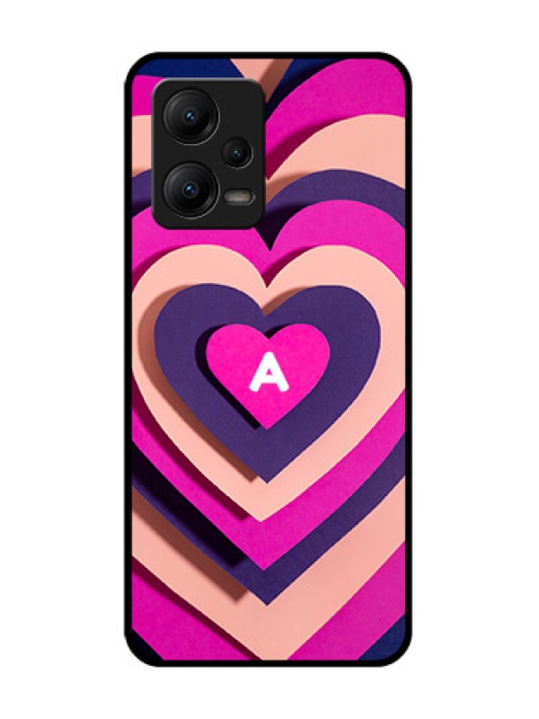Custom Poco X5 5G Custom Metal Phone CaseCute Heart Pattern Design