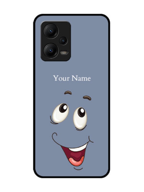 Custom Poco X5 5G Custom Metal Phone CaseLaughing Cartoon Face Design