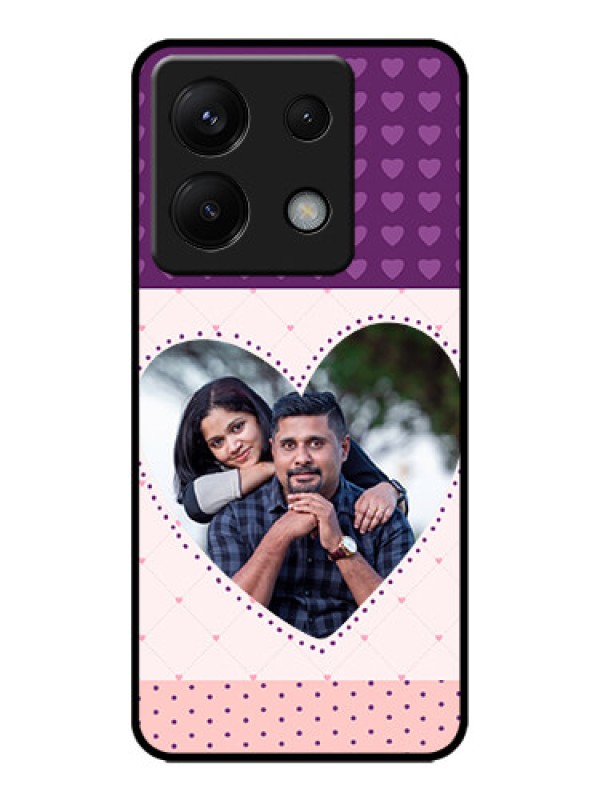 Custom Poco X6 5G Custom Metal Phone CaseViolet Love Dots Design