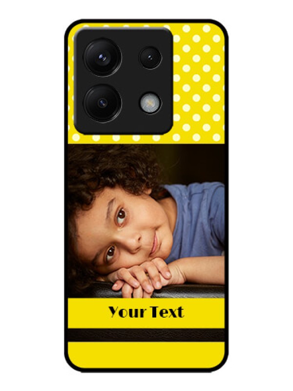 Custom Poco X6 5G Custom Metal Phone CaseBright Yellow Case Design