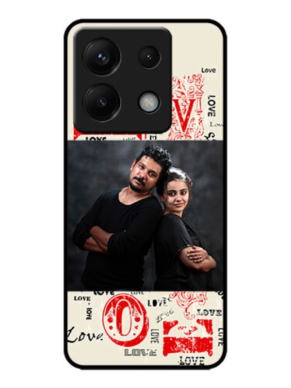 Custom Poco X6 5G Custom Metal Phone CaseTrendy Love Design Case