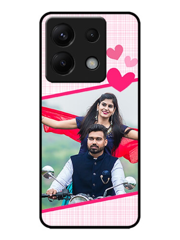 Custom Poco X6 5G Custom Metal Phone CaseLove Shape Heart Design