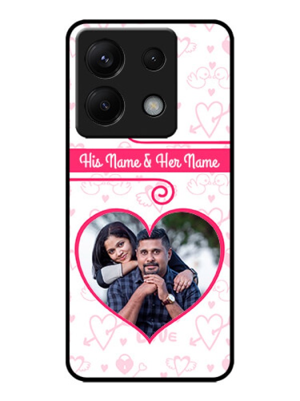 Custom Poco X6 5G Custom Metal Phone CaseHeart Shape Love Design