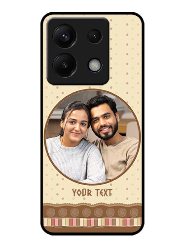 Custom Poco X6 5G Custom Metal Phone CaseBrown Dotted Mobile Case Design