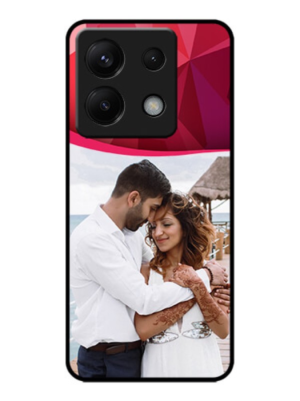 Custom Poco X6 5G Custom Metal Phone CaseRed Abstract Design