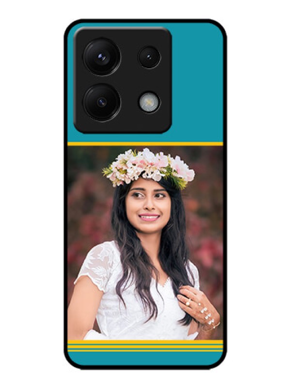 Custom Poco X6 5G Custom Metal Phone CaseYellow and Blue Design