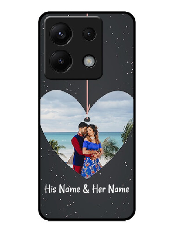 Custom Poco X6 5G Custom Metal Phone CaseHanging Heart Design