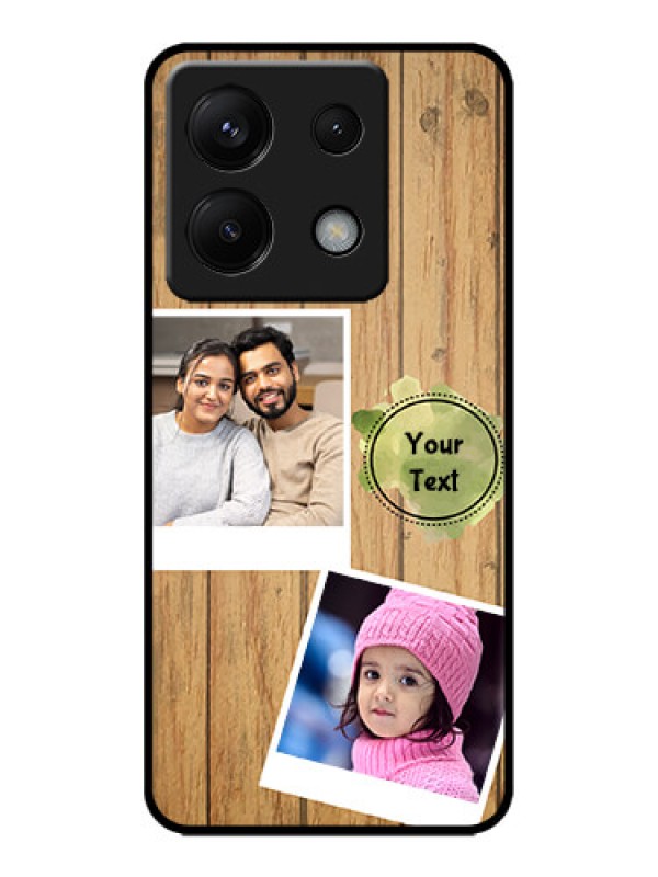 Custom Poco X6 5G Custom Metal Phone CaseWooden Texture Design