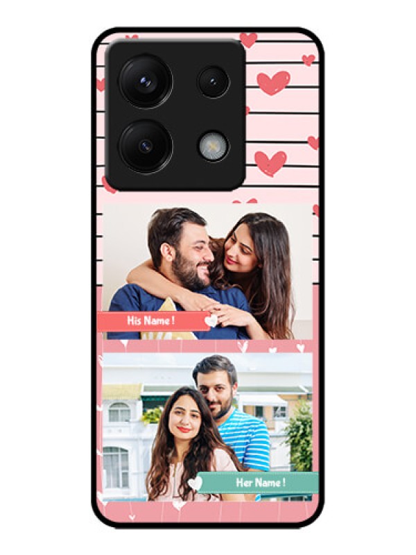 Custom Poco X6 5G Custom Metal Phone CasePhoto With Heart Design